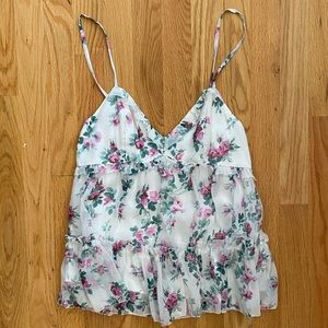 Abercrombie & Fitch Floral Babydoll Cami Top